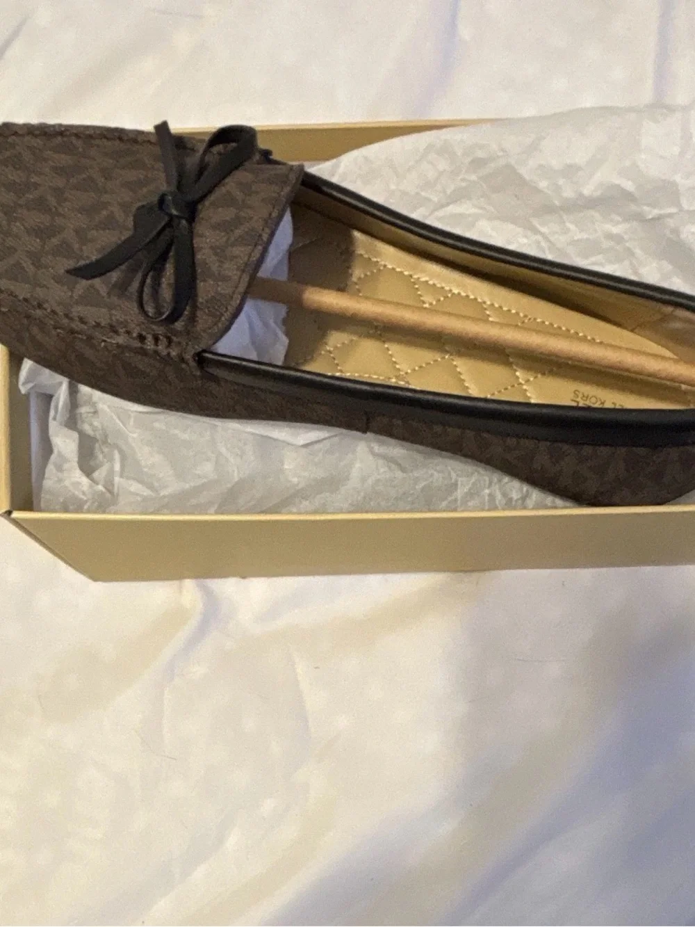 Michael Kors Women’s Brown Patterned Slip-On Driving Loafers